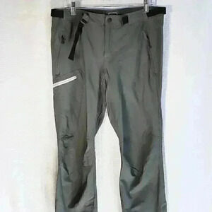 Eddie Bauer Size M First Ascent Hiking Pants, pockets, stretch gray
